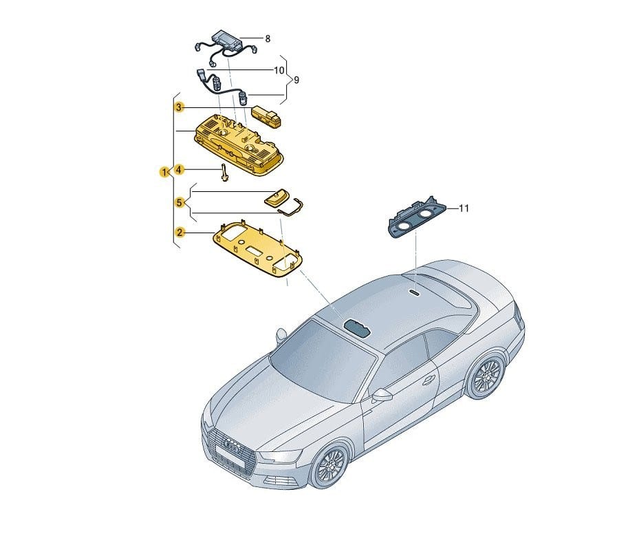 AUDİ A5 TAVAN AYDINLATMA