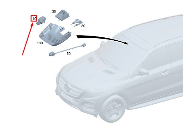 MERCEDES EQC CLASS KAPAKSIZ YAĞMUR SENSÖRÜ